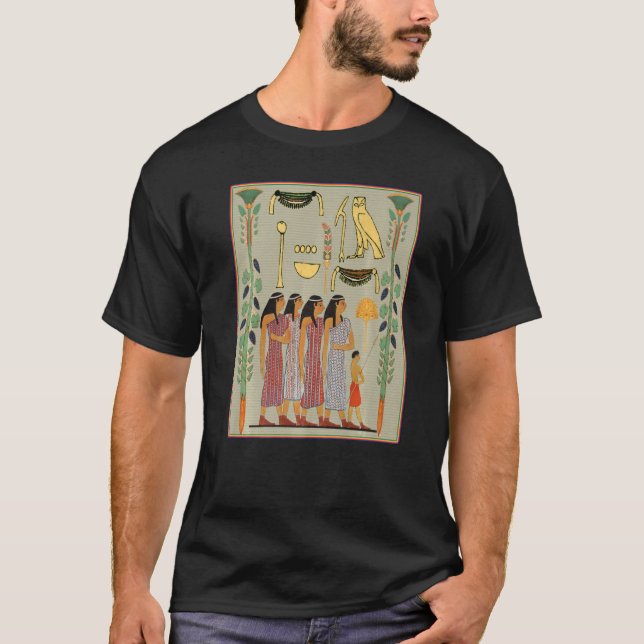Egyptian Dam Kung Tut Queen Cleopatra Nefertiti T Shirt (Framsida)
