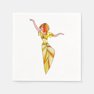 Egyptian Dancing Girl Napkins Pappersservett