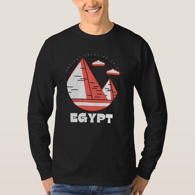 Egyptian Desert T Shirt, Pyramids Tee (Framsida)