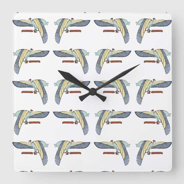 Egyptian Design #12 på Emporio Moffa Fyrkantig Klocka (Framsida)