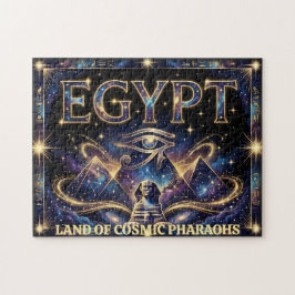 Egyptian Eye of Horus Cosmic Pyramid Art Pussel