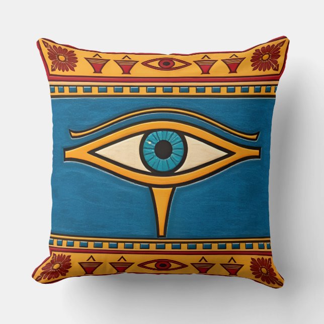 Egyptian Eye of Horus, Eye of Ra Egypt Deity Kudde (Framsida)