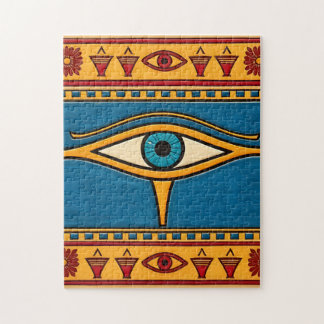 Egyptian Eye of Horus, Eye of Ra Egypt Deity Pussel
