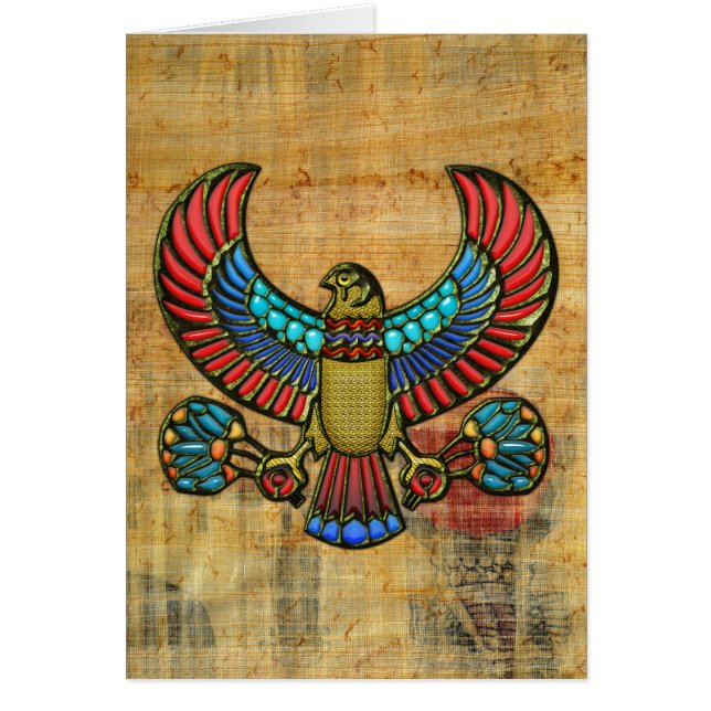 Egyptian Falcon Hälsningskort (Framsidan)
