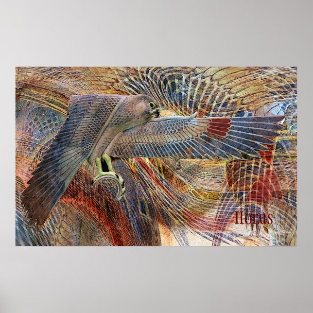 Egyptian Falcon Print Poster (Framsidan)