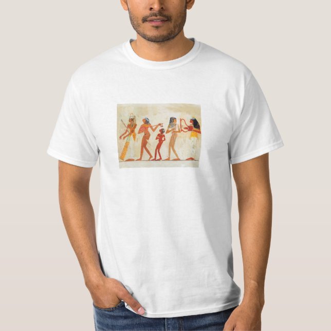 Egyptian Female Musician Dynasty 18 1390 B.C T Shirt (Framsida)