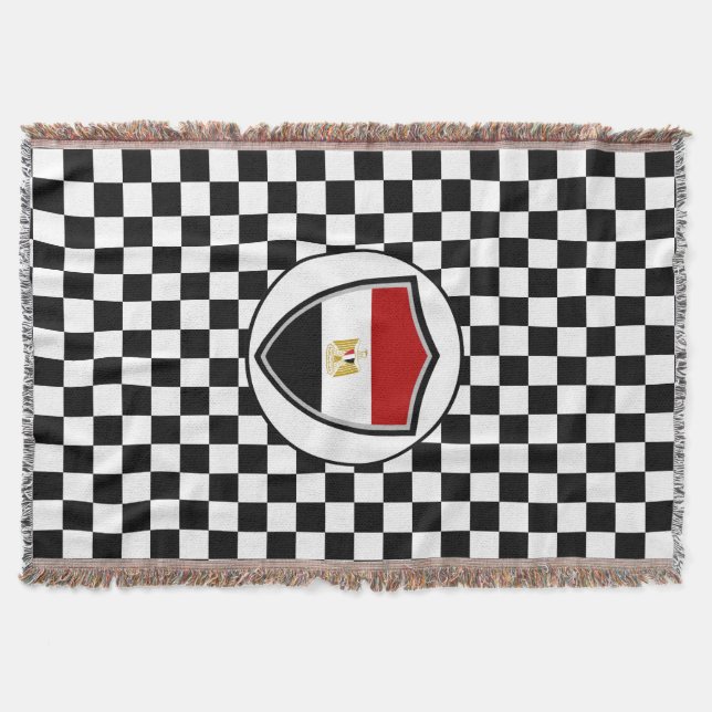 Egyptian flag throw blanket filt (Framsidan)