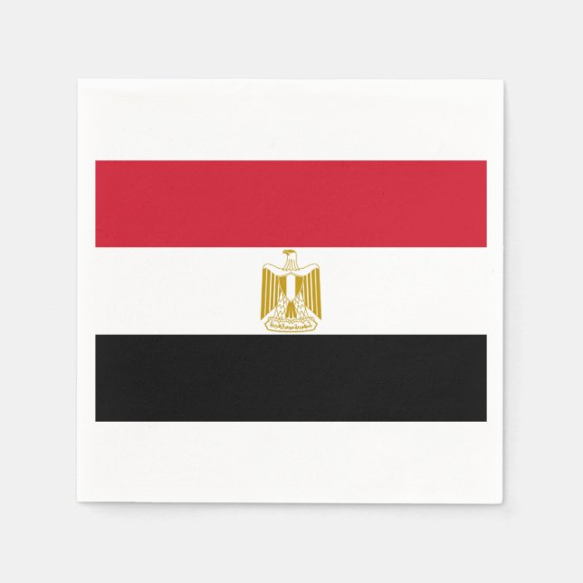 Egyptian Flagga Napkins Pappersservett (Framsidan)