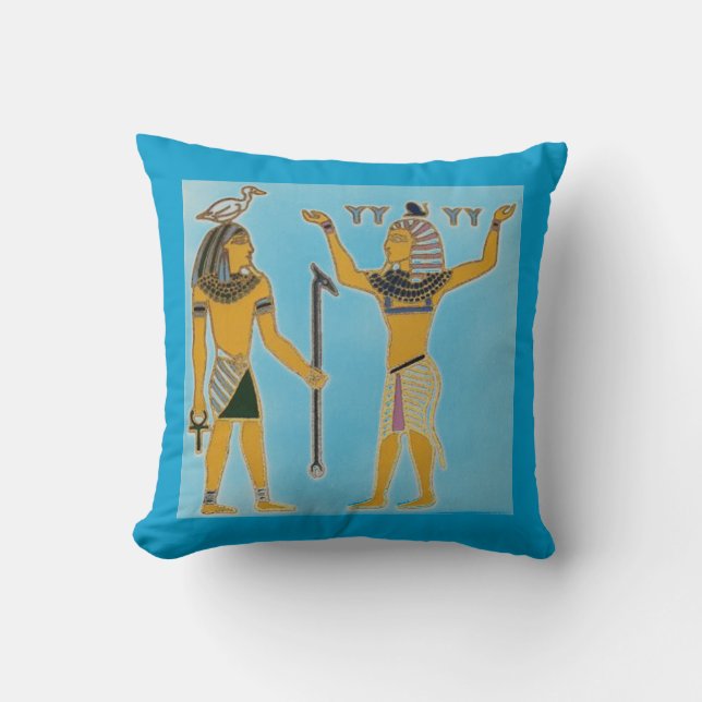 Egyptian Geb & Shu Earth & Luft Kudde (Framsida)