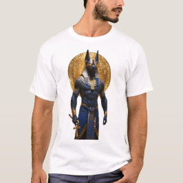 Egyptian God Anubis – Muscular Full Figure Holding T Shirt