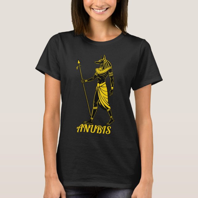 Egyptian God Anubis T Shirt (Framsida)