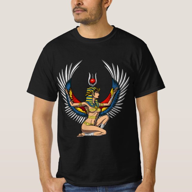Egyptian Goddess Isis Queen Pharaoh Hieroglyphs My T Shirt (Framsida)