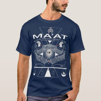 Egyptian Goddess Maat Kemetic Ankh Pyramid T Shirt