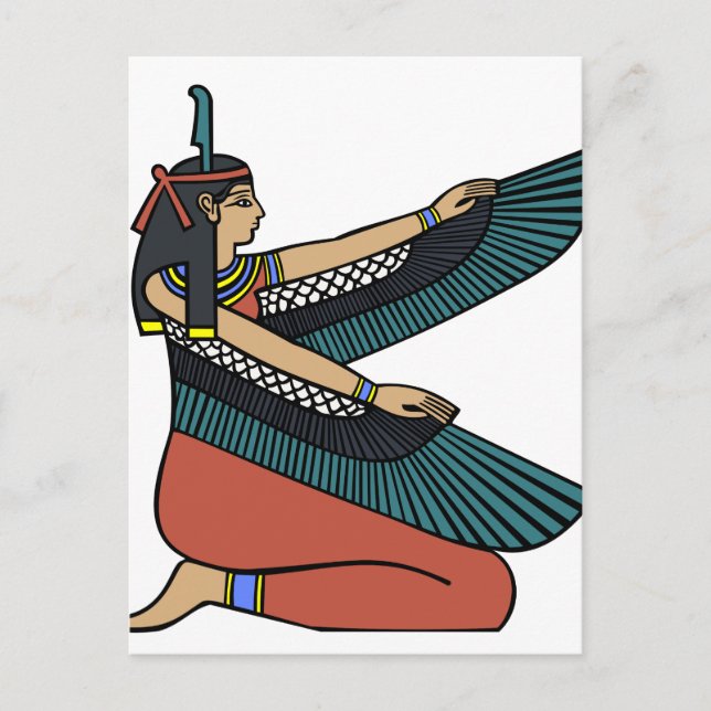 Egyptian Goddess Maat Vykort (Framsida)