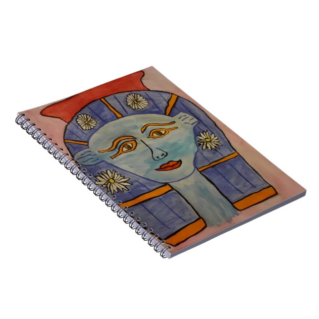 Egyptian Goddess Spiral Notebook Anteckningsbok (Högra Sidan)