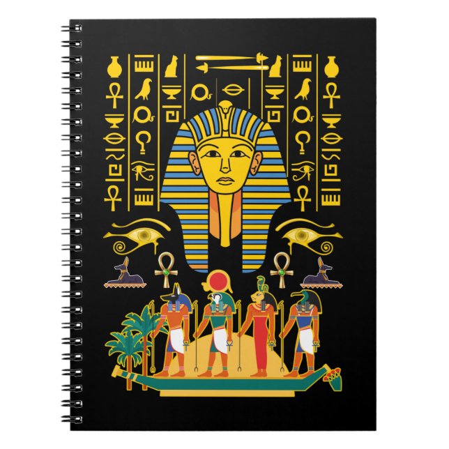 Egyptian Gods Egypten Pharaoh Gudom Anubis Horus Anteckningsbok (Framsidan)