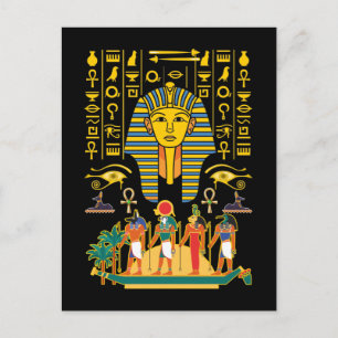 Egyptian Gods Egypten Pharaoh Gudom Anubis Horus Vykort