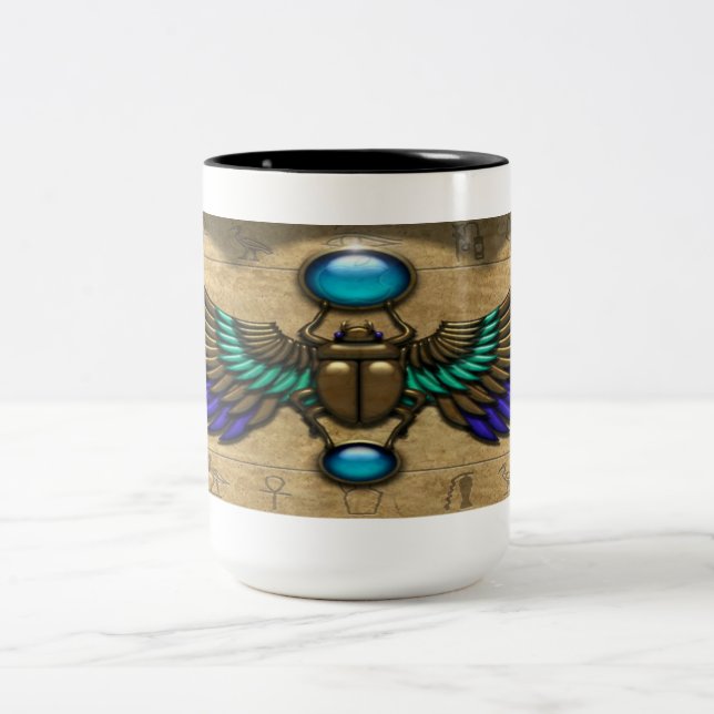 Egyptian Golden Scarab Coffee Mugg (Center)