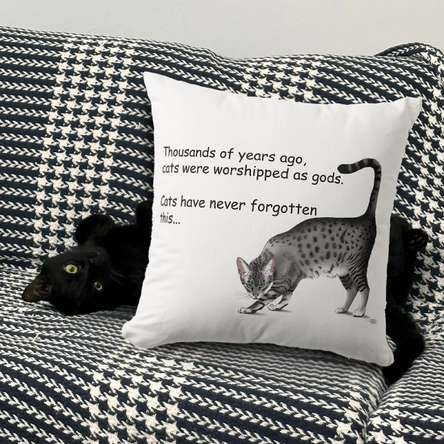 Egyptian Grått Tabby katt Kudde (Skapare uppladdad)