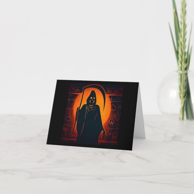 Egyptian Grim Reaper Halloween 1 Kort (Framsida)