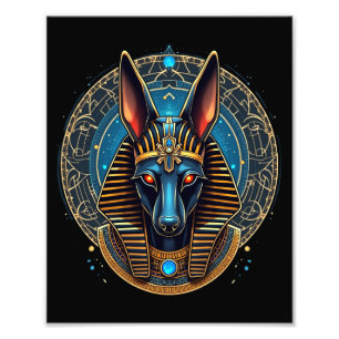 Egyptian Gud Anubis Ancient Egypten Mythology Fototryck
