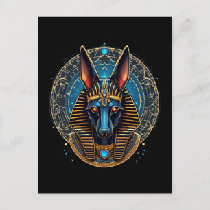 Egyptian Gud Anubis Ancient Egypten Mythology Helg Vykort