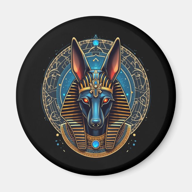 Egyptian Gud Anubis Ancient Egypten Mythology Magnet (Framsidan)
