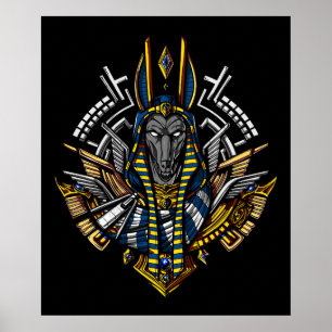 Egyptian Gud Anubis Ancient Varg Pharaoh Poster