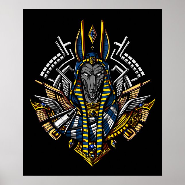 Egyptian Gud Anubis Ancient Varg Pharaoh Poster (Framsidan)
