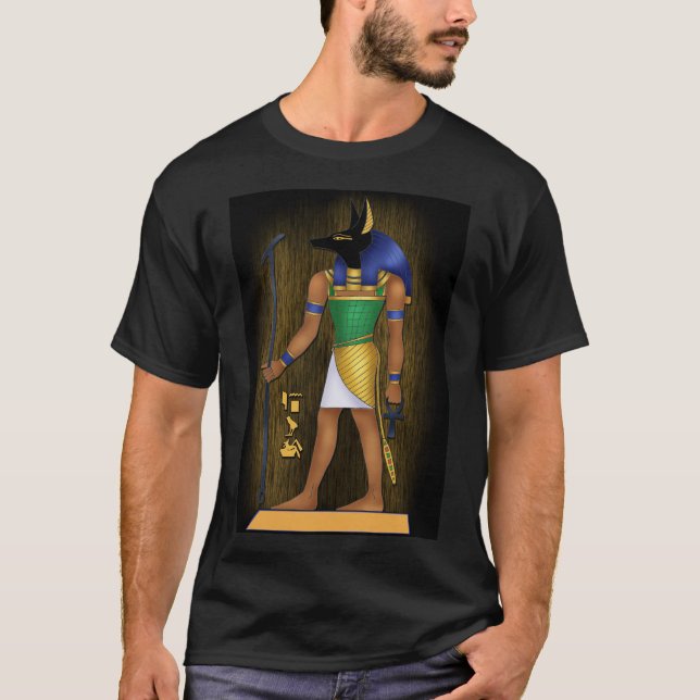 Egyptian Gud Anubis T-Shirt (Framsida)