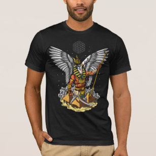 Egyptian Gud Horus Ancient Pyramids Ankh Mythology T Shirt