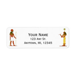 Egyptian Gud och Goddess Returadress Etikett