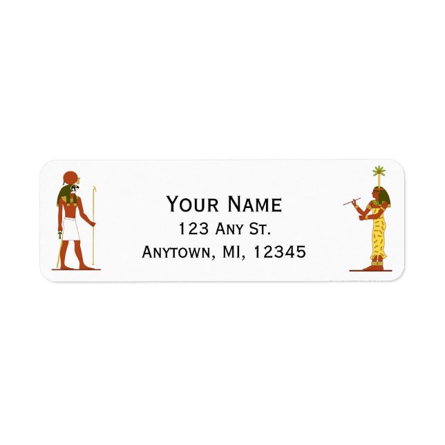 Egyptian Gud och Goddess Returadress Etikett (Framsidan)