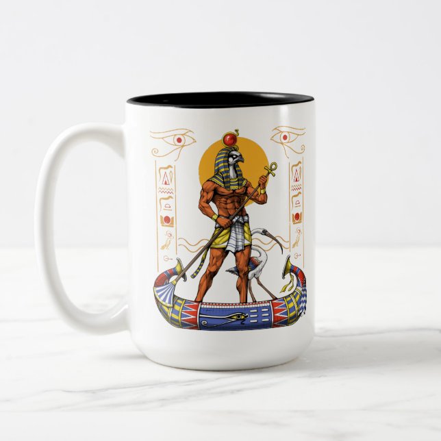 Egyptian Gud Ra Två-Tonad Mugg (Vänster)