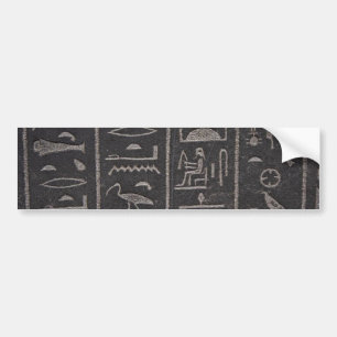 Egyptian Hieroglyph Bumper Sticker Bildekal