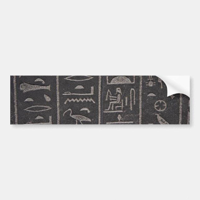 Egyptian Hieroglyph Bumper Sticker Bildekal (Framsidan)