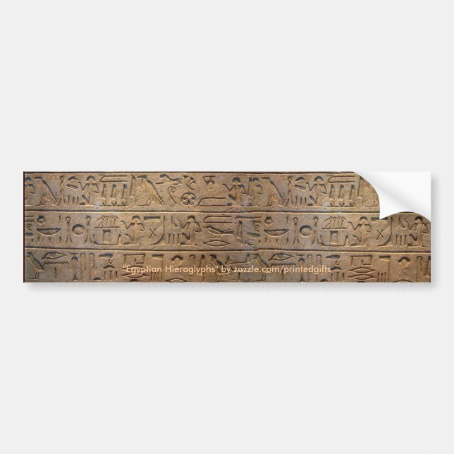 Egyptian Hieroglyph Historic Bumper Sticker Bildekal (Framsidan)