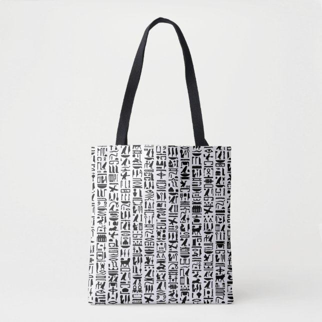 Egyptian Hieroglyph Tote Bag Tygkasse (Framsida)
