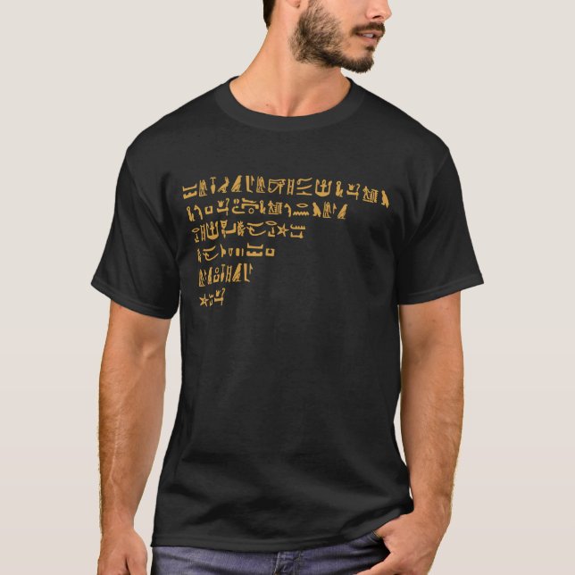 Egyptian Hieroglyphics Ancient Egypt T Shirt (Framsida)