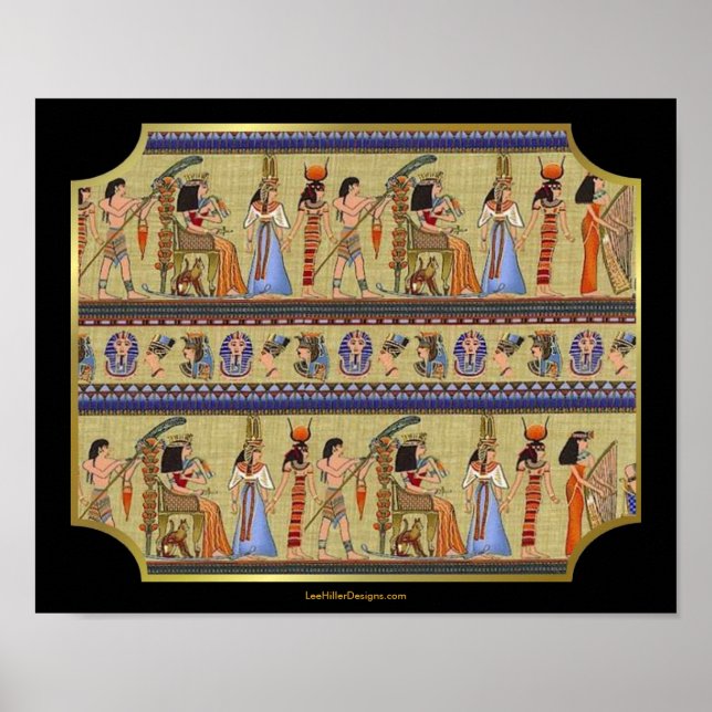 Egyptian Hieroglyphics Art Print Poster (Framsidan)