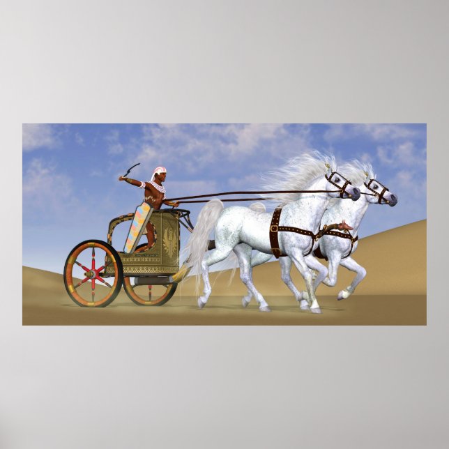 Egyptian Horse Chariot Poster (Framsidan)