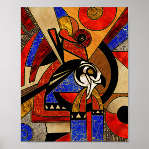 Egyptian Horus Geometric Abstrakt Poster