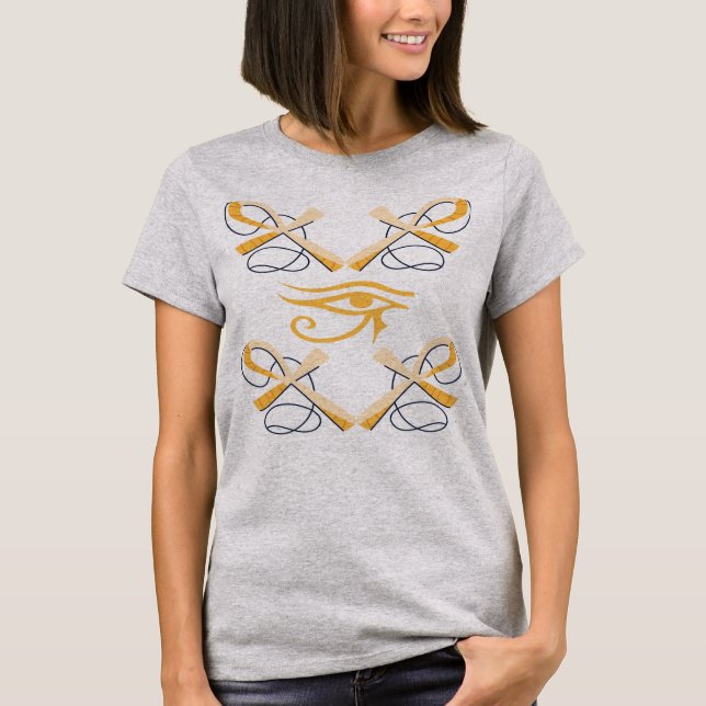 Egyptian Horus Öga T Shirt (Framsida)