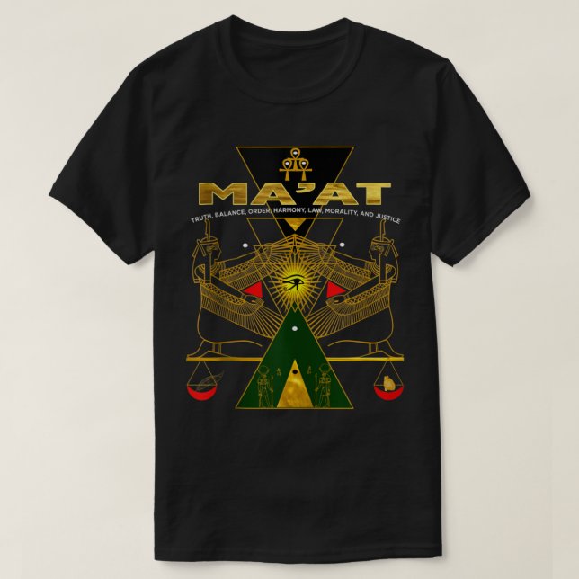 EGYPTIAN KEMETIC GODDESS MAAT Tanktop397 T Shirt (Design framsida)