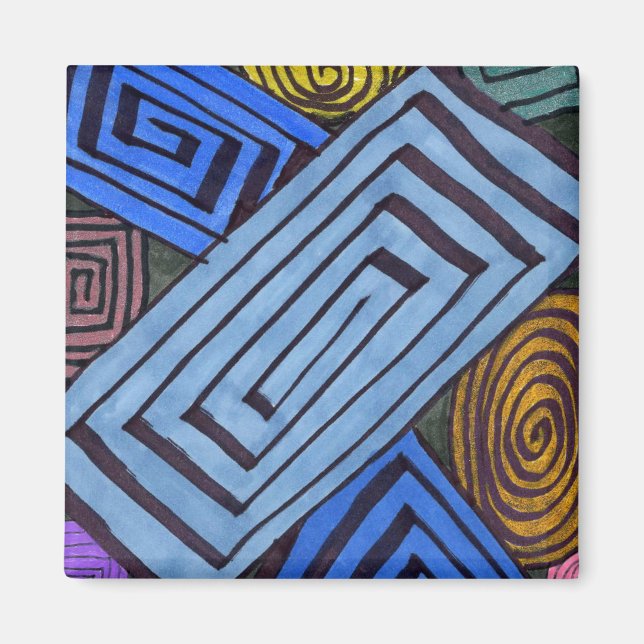 "Egyptian Links" Abstrakt Magnet (Framsidan)