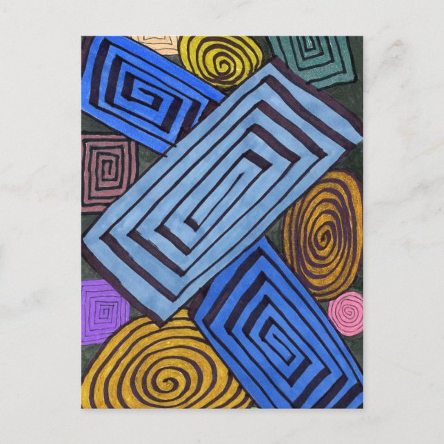 "Egyptian Links" Abstrakt vykort (Framsida)