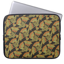 Egyptian Lotus och Papyrus på Black Laptop sleeve