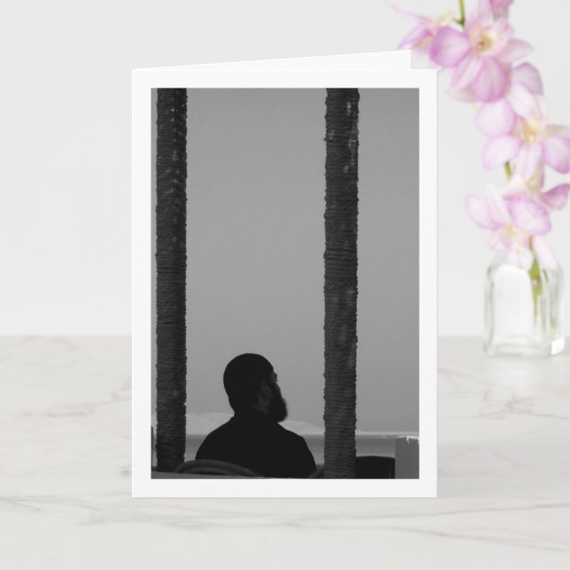 Egyptian Man Porträtt Kort (Orkide)