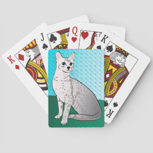 Egyptian Mau Cat - akvatisk bakgrund Spel Kort