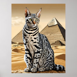 Egyptian Mau Cat - Art Print Poster